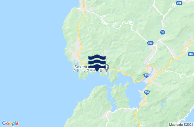 Sakitu Wan, Japan tide times map