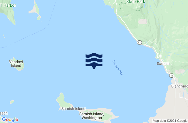 Samish Bay, United States tide chart map
