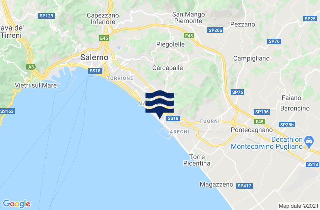 San Cipriano Picentino, Italy tide times map