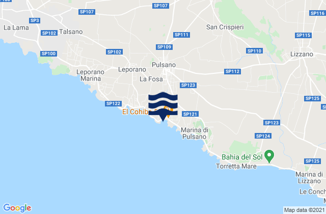 San Giorgio Ionico, Italy tide times map