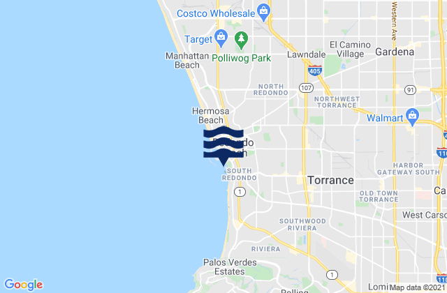 San Pedro, United States tide chart map