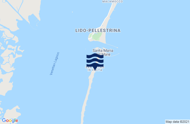 San Pietro in Volta, Italy tide times map