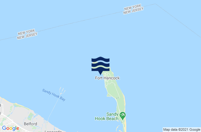 Sandy Hook Richmond County New York United States Tide Chart Map 30018355 