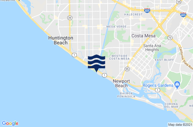 Santa Ana River Entrance Orange County California United States Tide Chart Map 30014965 