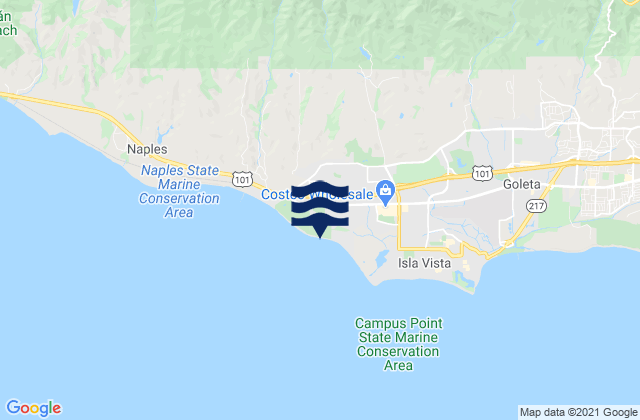 Santa Barbara Shores County Park, United States tide chart map