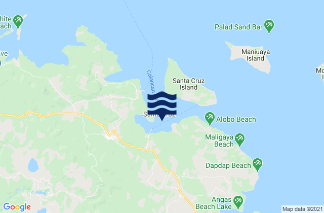 Santa Cruz Harbor, Philippines tide times map