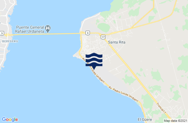 Santa Rita, Venezuela tide times map