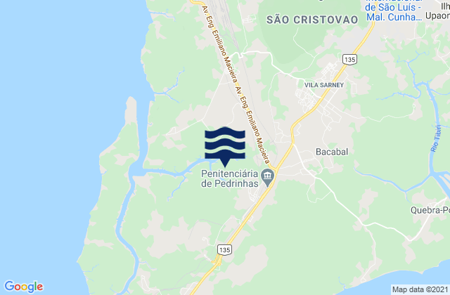Sao Luis, Brazil tide times map