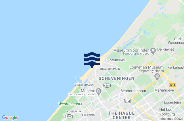 Scheveningen, Netherlands tide times map