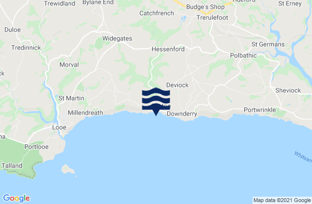 Seaton Beach, United Kingdom tide times map