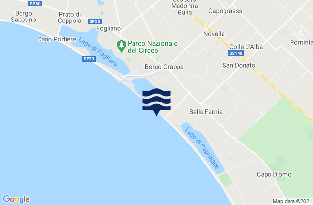 Sezze Scalo, Italy tide times map