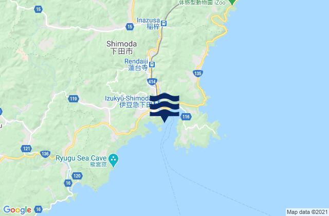 Shimoda Ko, Japan tide times map