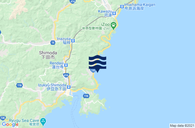 Shirahama, Japan tide times map