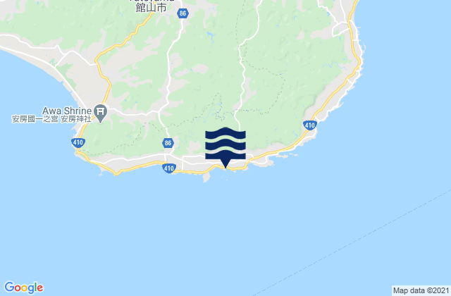 Sirahama (Tiba), Japan tide times map