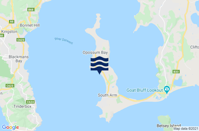 South Arm Beach, Australia tide times map