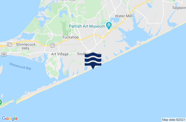 Southampton, United States tide chart map