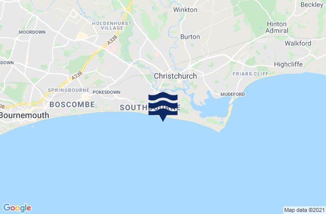 Southbourne, United Kingdom tide times map