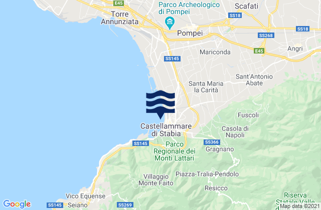 Spiaggia Castellammare di Stabia, Italy tide times map