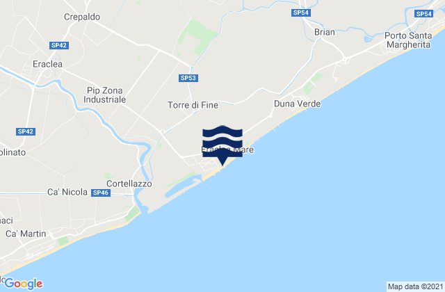 Spiaggia di Eraclea Mare, Italy tide times map