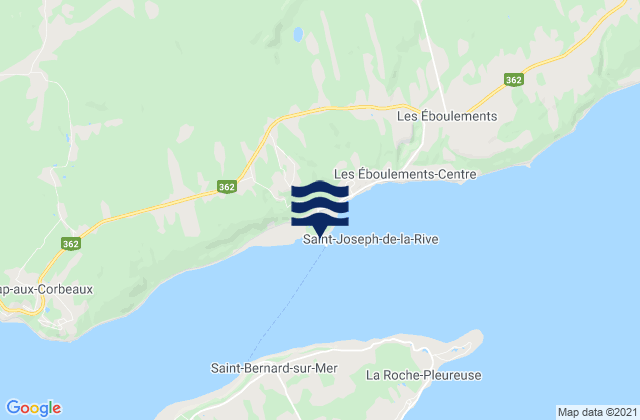 St-Joseph-de-la-Rive, Canada tide times map