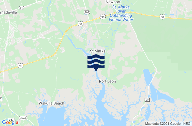 St. Marks (St. Marks River), United States tide chart map