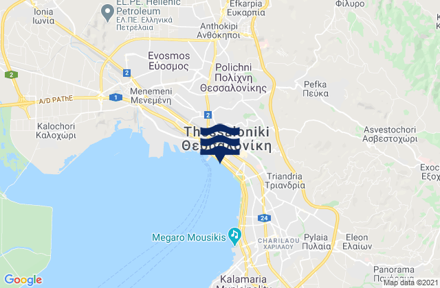 Sykies, Greece tide times map