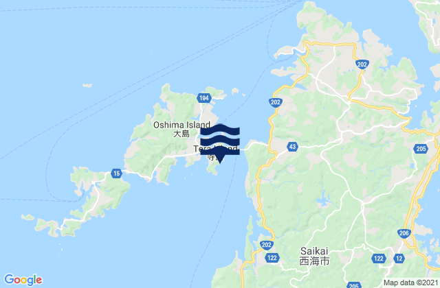 Terashima Suido, Japan tide times map