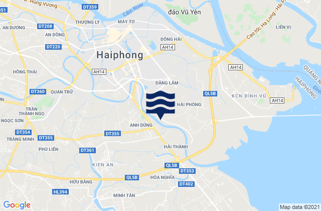 Thanh Pho Hai Phong, Vietnam tide times map