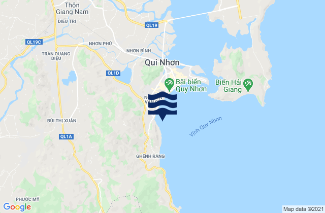 Thanh Pho Quy Nhon, Vietnam tide times map