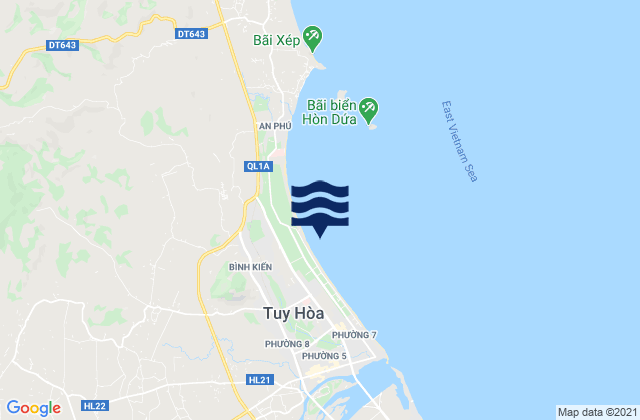 Thanh Pho Tuy Hoa, Vietnam tide times map
