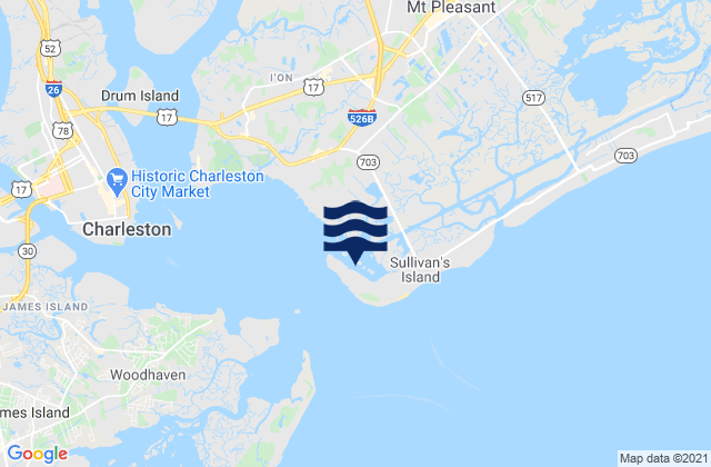 The Cove Fort Moultrie, United States tide chart map