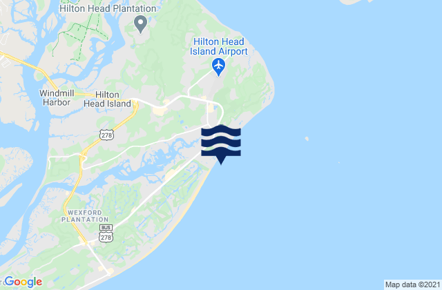 The Folly Hilton Head Island, United States tide chart map