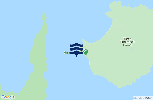 Three Hummock Island, Australia tide times map