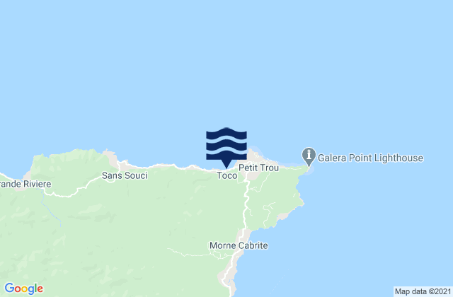 Toco, Trinidad and Tobago tide times map