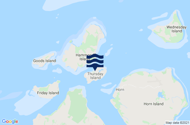Torres, Australia tide times map