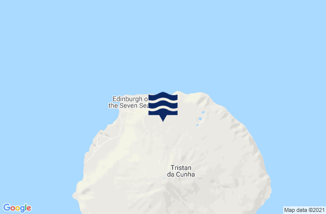 Tristan da Cunha, Saint Helena tide times map