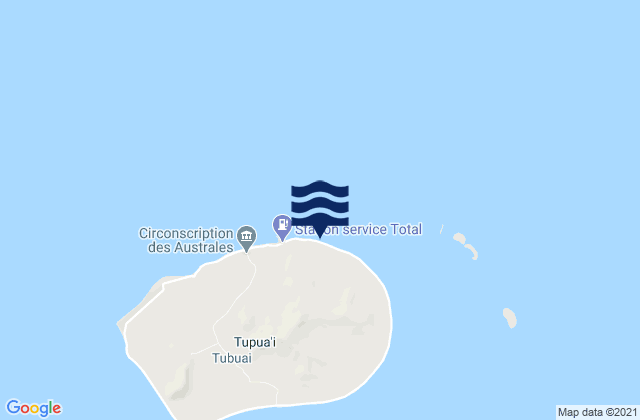 Tubuai Island, French Polynesia tide times map