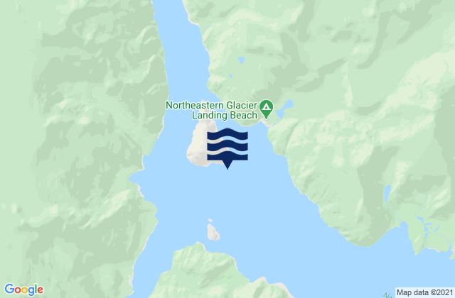 Upper Northwestern Fiord Harris Bay, United States tide chart map