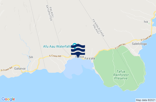 Vailoa, Samoa tide times map