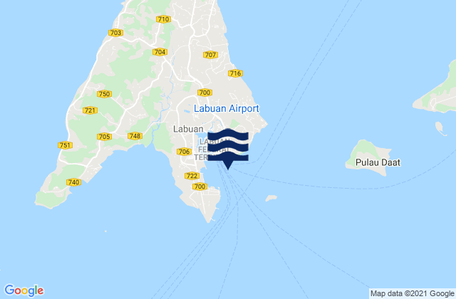 Victoria Harbor (Labuan Island), Malaysia tide times map