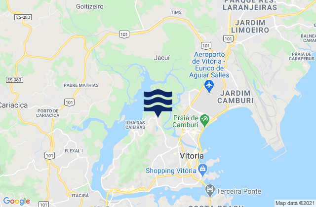 Vitoria, Brazil tide times map