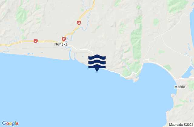 Waikokopu, New Zealand tide times map