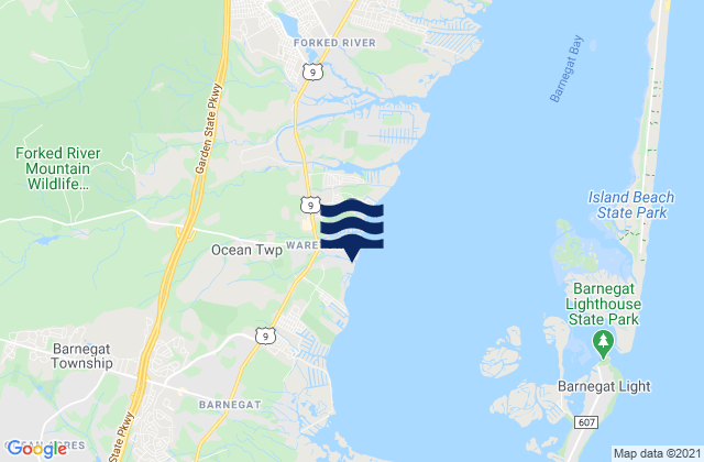 Waretown, United States tide chart map