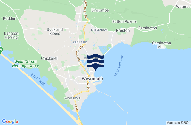 Weymouth, United Kingdom tide times map