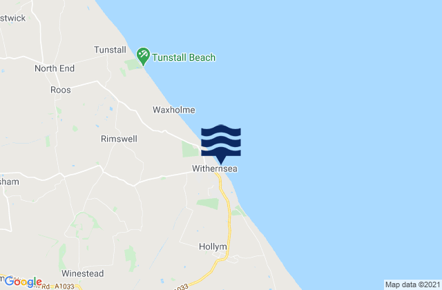 Withernsea Beach, United Kingdom tide times map