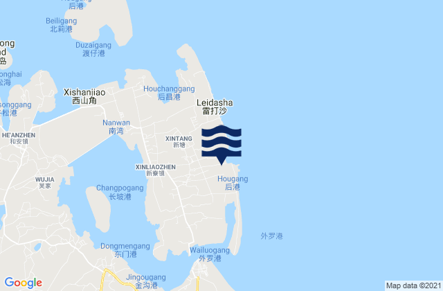 Xinliao, China tide times map