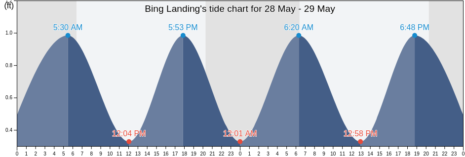 Bing Landing, Flagler County, Florida, United States tide chart