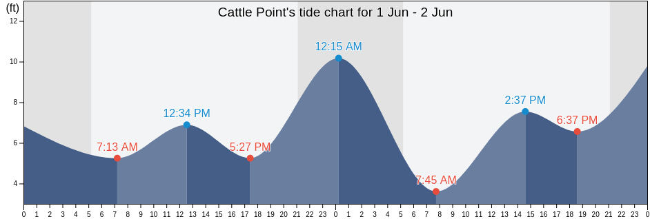 Cattle Point, San Juan County, Washington, United States tide chart