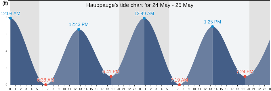 Hauppauge, Suffolk County, New York, United States tide chart