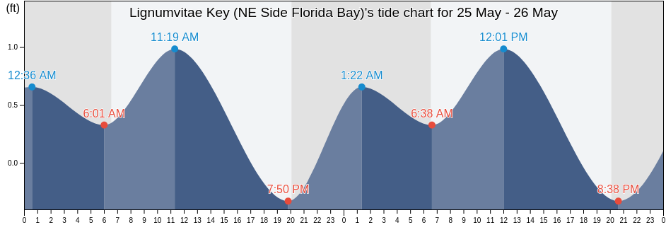 Lignumvitae Key (NE Side Florida Bay), Miami-Dade County, Florida, United States tide chart